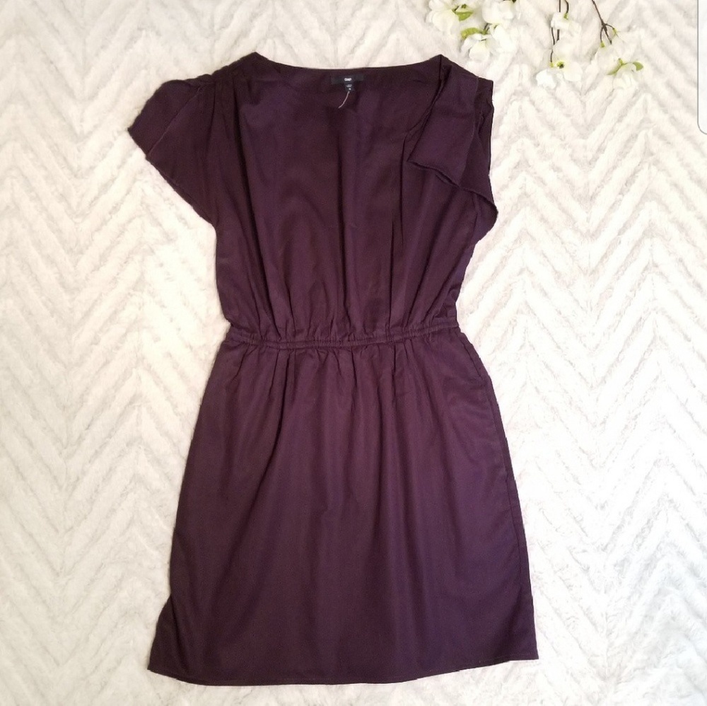 New Gap Plum Asymmetrical Dress